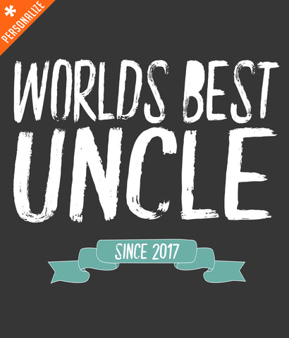 Personalized World's Best Uncle T-shirt design closeup