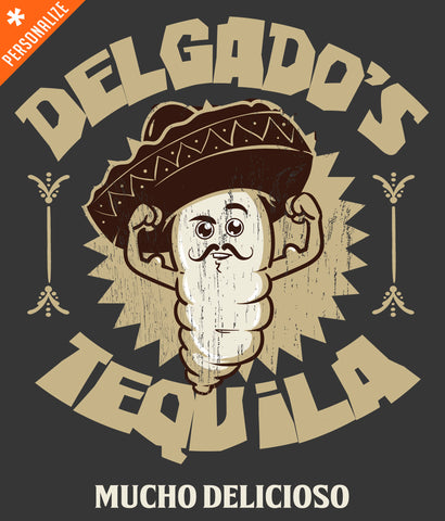 Custom Tequila T-shirt design closeup