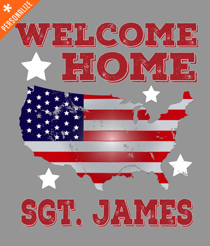 Welcome Home Soldier T-Shirt design closeup