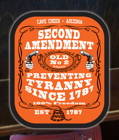 2nd amendment sticker from Cave Creek Arizona