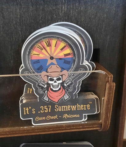 Arizona Gun sticker on display in gift shop