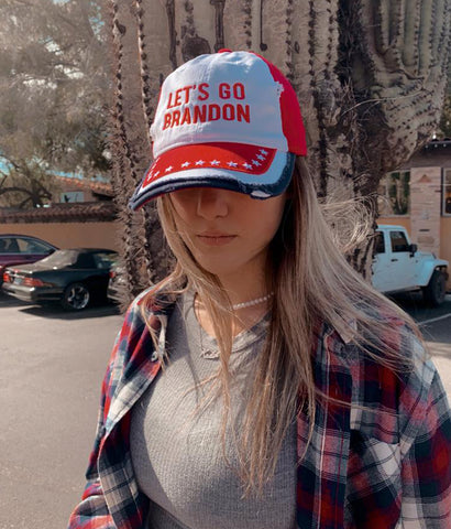 Let's go Brandon hat on model