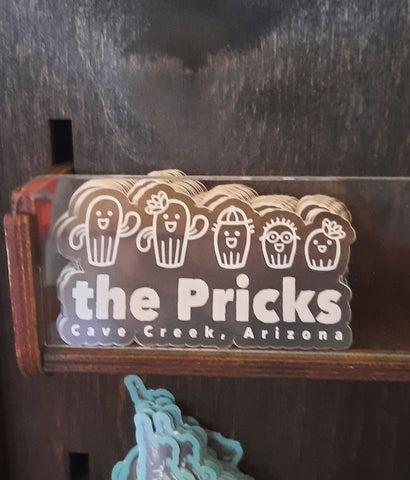 Cactus family arizona sticker on display in store