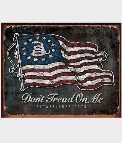 Betsy Ross Don't Tread on Me tin sign