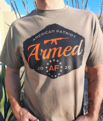 American Patriot tee shirt on model
