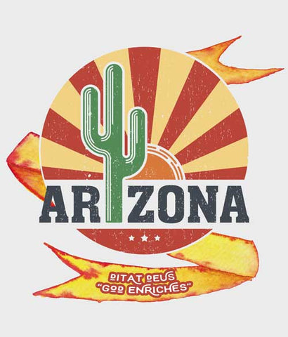 Arizona graphic t-shirt design closeup