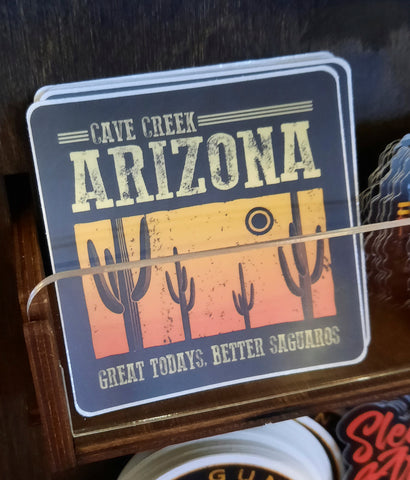 Cave Creek Arizona souvenir sticker in gift shop