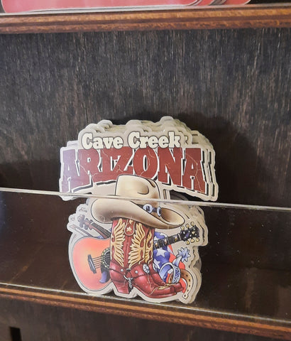 Cave Creek Arizona sticker on for sale in gift shop