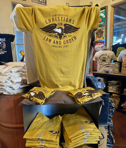 Christian patriotic tee shirt in gift shop
