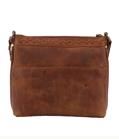 brown leather gun purse