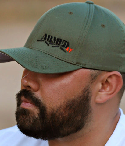Armed AF logo hat in olive drab 2A hat