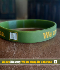 Christian patriotic silicone bracelet