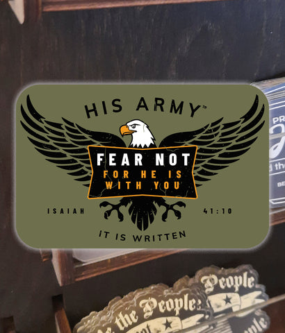 Christian patriotic sticker Fear not for He is with you
