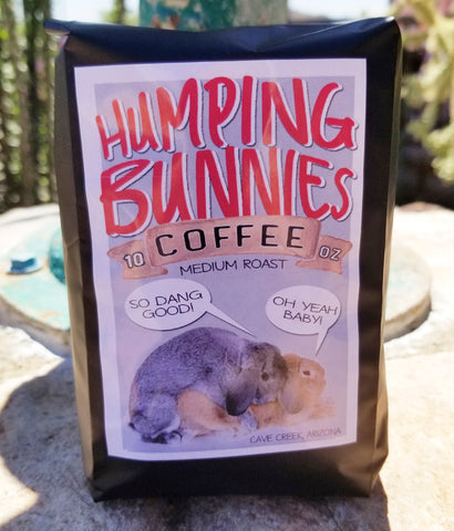 Novelty coffee bag Humping Bunnies whole bean