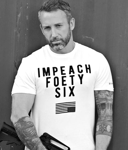 Impeach Foety Six t-shirt on model