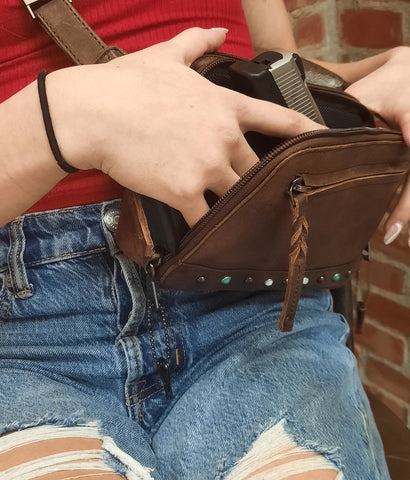 leather fanny pack for concealed carry ladies