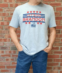 Let's go Brandon t-shirt on model