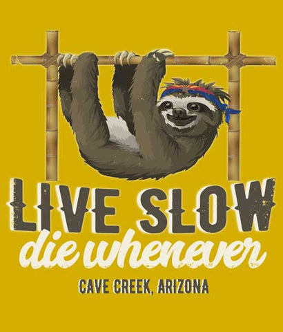 Funny sloth shirt design closeup