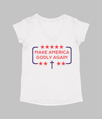 Make America Godly Again women's v-neck shirt