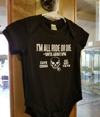 ride or die baby shirt onesie in gift shop