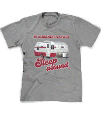 Camping tee shirt Sleep Around brand