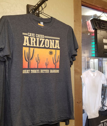 Arizona Saguaro t shirt on display in Teeslanger gift shop