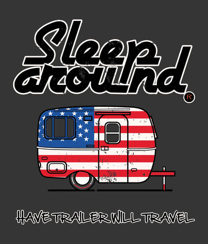 American Flag RV Camping T-shirt