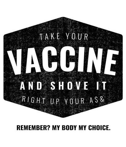 Anti vaccine t-shirt design closeup