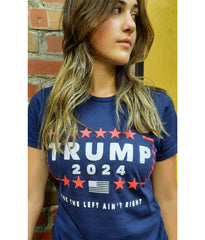 Trump shirt on female model