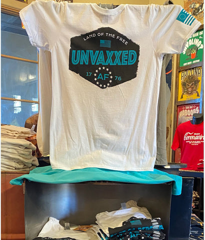 unvaxxed af shirt in store anti vax t-shirt