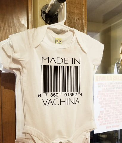 Made in Vachina onesie infant shirt