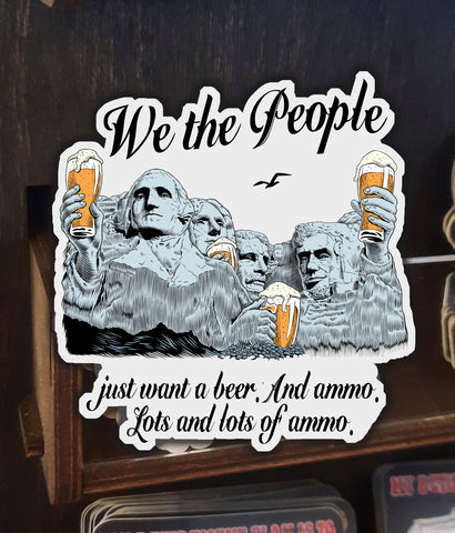 We the People laminated sticker