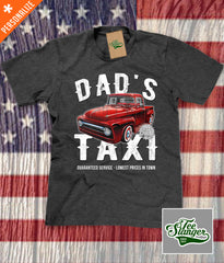 Custom Dad's Taxi Shirt in charcoal heather grey