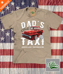Custom Dad's Taxi Shirt in khaki