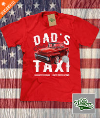 Custom Dad's Taxi Shirt in red