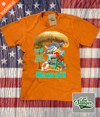 Hawaii Vacation Shirt in sunsetter orange