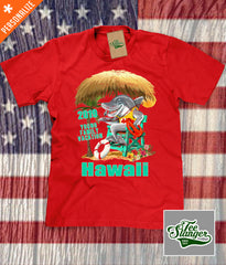 Hawaii Vacation Shirt in roatan red