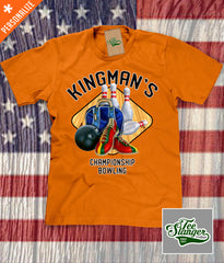 Custom Bowling Team Shirt in orange