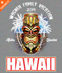 Hawaii Vacation Shirt design in heather grey