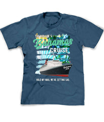 Custom cruise vacation shirt in blue