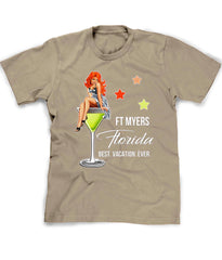 Ft Myers Florida Shirt in khaki - customized