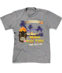 Tropical Beach Bar t-shirt in heather grey