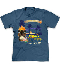 Tropical Tiki Bar tee shirt in blue