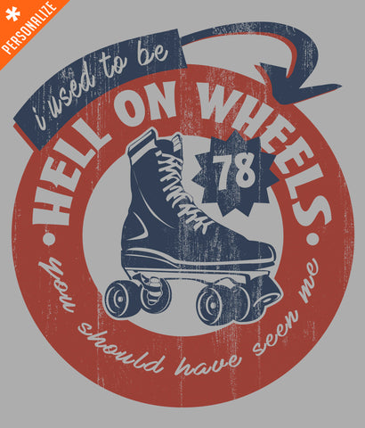 PERSONALIZED HELL ON WHEELS T-SHIRT DESIGN CLOSEUP