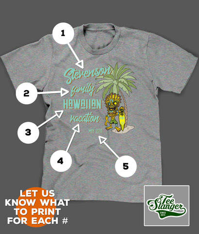 PERSONALIZED VACATION T-SHIRT PRINTING OPTIONS