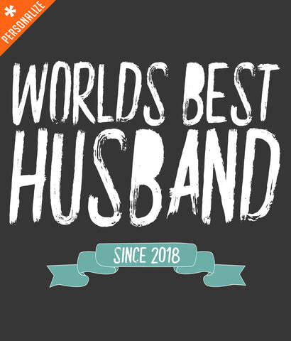 World's Best Husband Personalized t-shirt design closeup