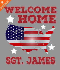 Welcome Home Soldier T-Shirt design closeup