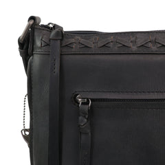 Black leather handgun purse