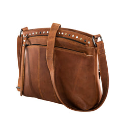 dark brown leather conceal carry purse