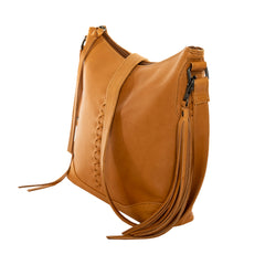 conceal carry bag in caramel leather